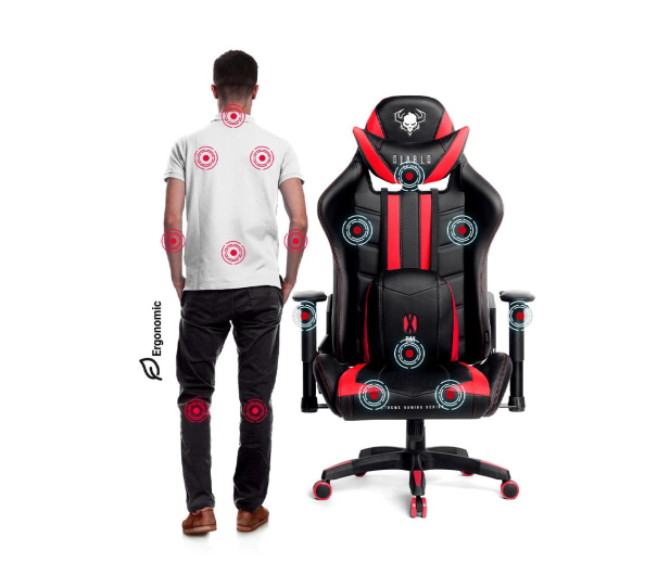 Diablo Chairs X-Ray 2.0 King Size Czarno-czerwony - 1208641 - zdjęcie 5